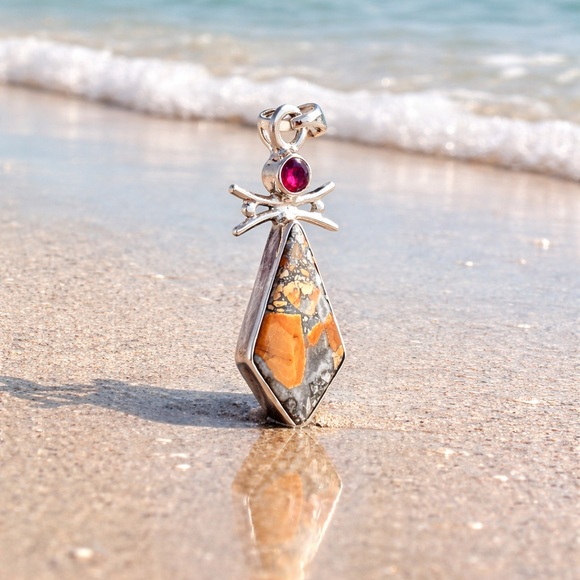 NEW! Maligano Jasper & Garnet Necklace - Picture 2 of 9